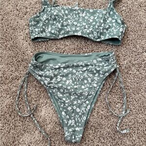 Abercrombie & Fitch Floral Bikini in Sage and White